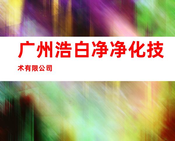 广州浩白净净化技术有限公司